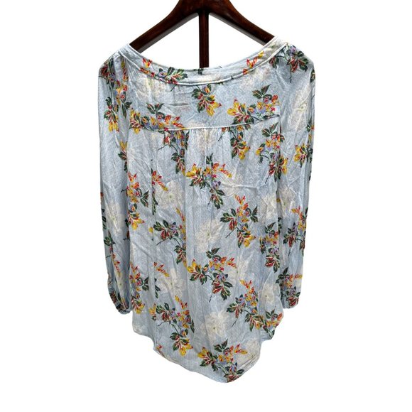 Anthropologie MAEVE Blue Yellow Red Floral Blouse Top Flowy Women’s Small Size 4 - Picture 7 of 8